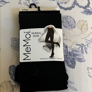 MeMoi Black Fashion Opaque Tights